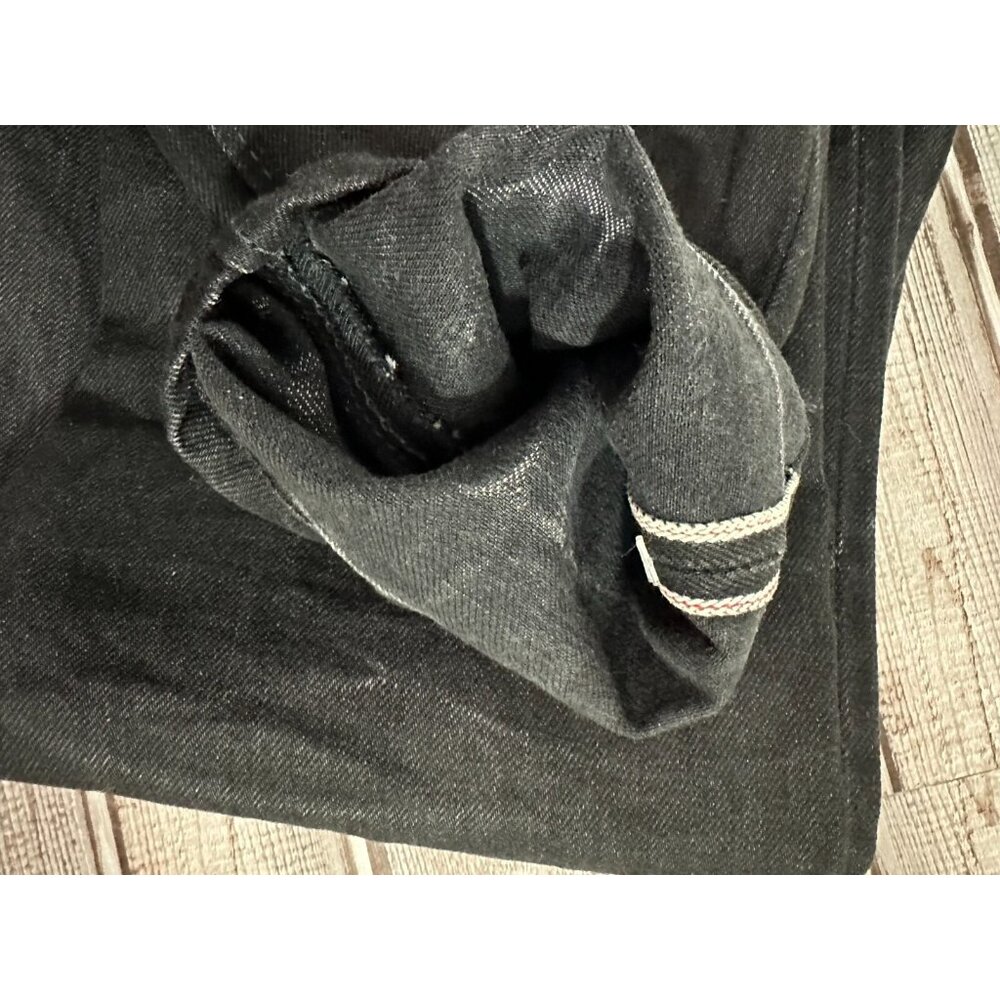 Syoaiya Selvedge Denim Button Fly jeans color mediun wash blck Size 31 Fits 29" - Picture 8 of 8